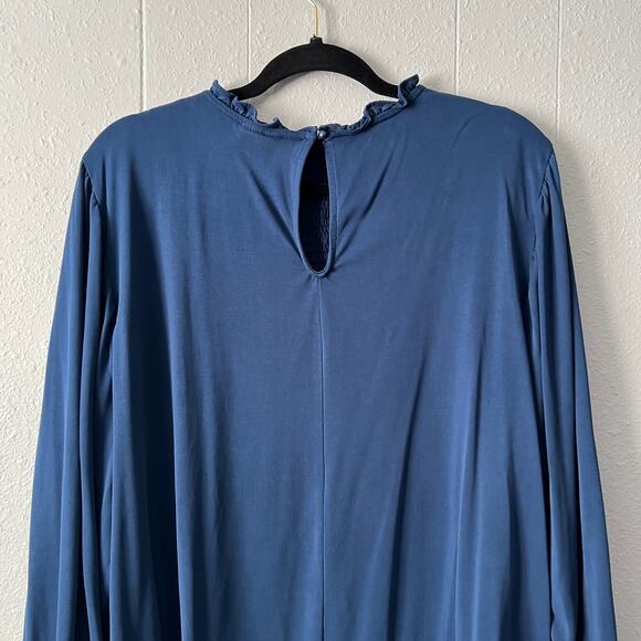 LuLaRoe Womens Top 2XL Puff Sleeves Smocked Relaxed Career Workwear Office Chic - Picture 7 of 11